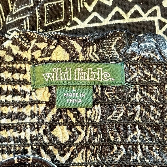 Wild‎ Fable | Smocked Maxi Tribal Boho Dress | Size Large - Picture 11 of 13